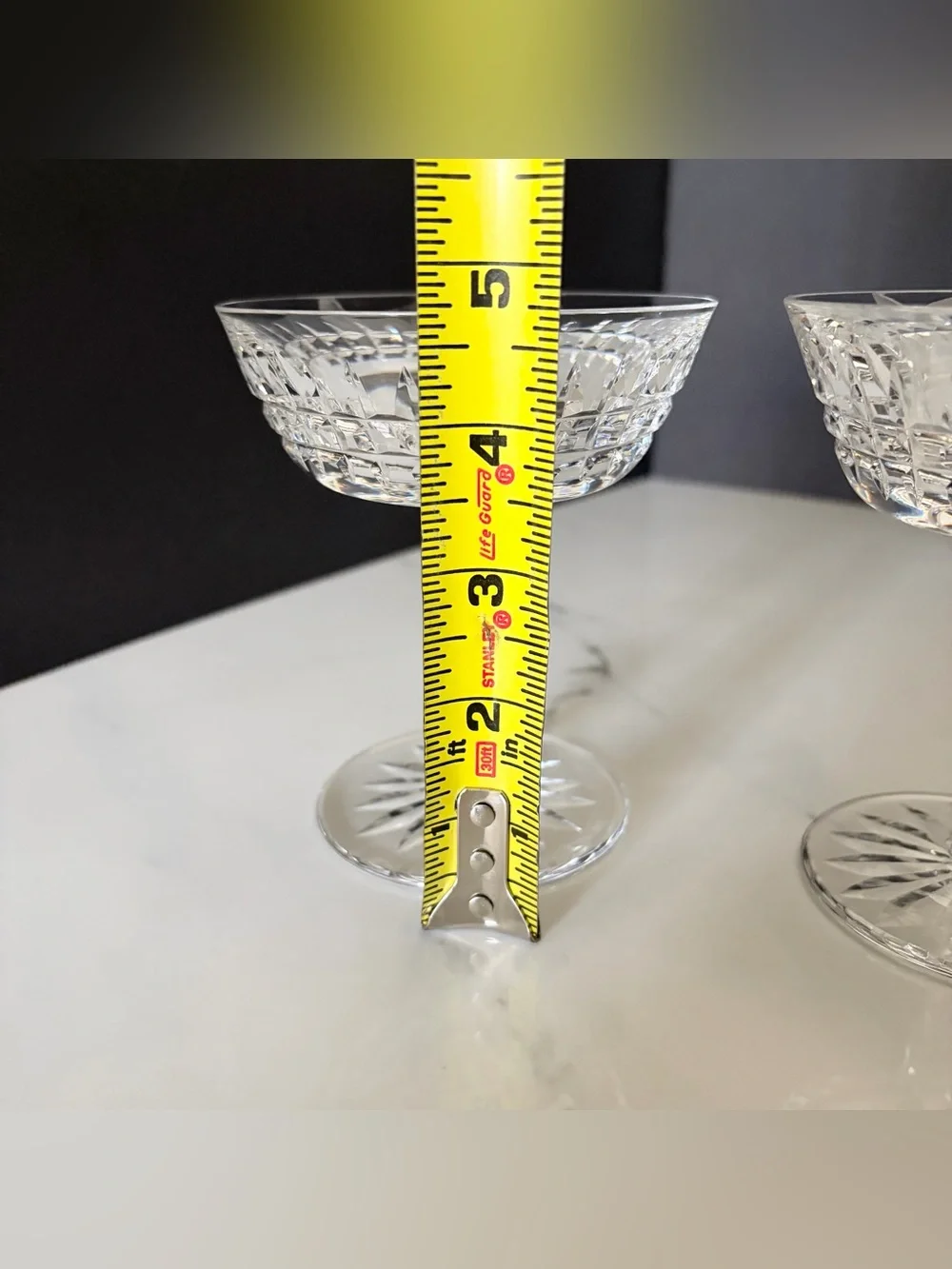 SET of 2 Glenmore Champagne Coupes by Waterford Crystal